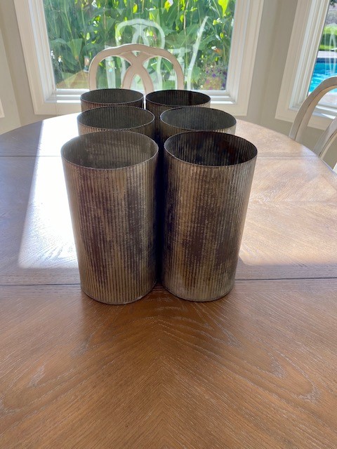 rustic silver cans
